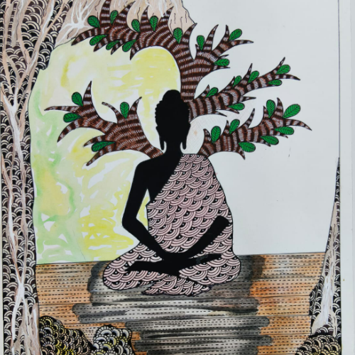 indian folk art student work